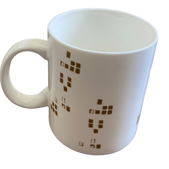 Starbucks Holiday Coffee Mug - Gold White - 2014 - 12oz - Picture 3 of 5